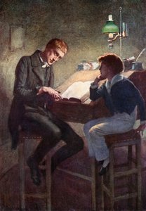 David Copperfield e Uriah Heep (cor litho) de Harold Copping