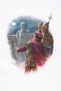 Fantasma, ilustração, de, hamlet de Harold Copping
