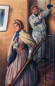 Ilustração para boas esposas por Louisa M Alcott de Harold Copping
