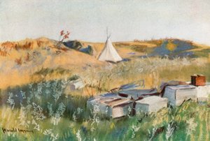 Cemitério indígena, Reserva Blackfoot, Alberta de Harold Copping