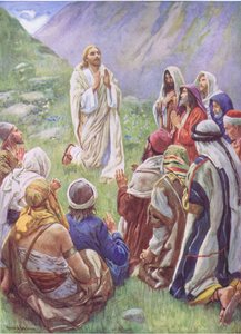 Senhor nos ensine a orar, ilustração de imagens que ensinam a série de coroa, 1920 de Harold Copping