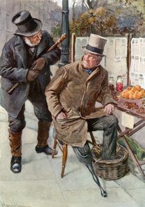 Mr. Boffin e Silas Wegg (cor litho) de Harold Copping