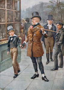 Mr Micawber Conduz David Home, ilustração de &39;Character Sketches from Dickens&39; compilada por BW Matz, 1924 de Harold Copping