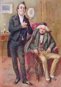 Mr Pecksniff e Old Martin Chuzzlewit, ilustração para 