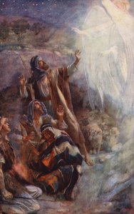 Novo Testamento: Os pastores de Belém (litografia a cores) de Harold Copping