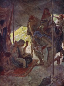 Antigo Testamento: O casaco de José (litografia a cores) de Harold Copping
