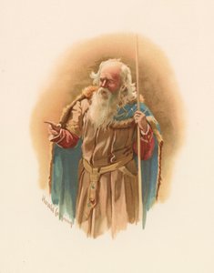 Polonius, do Hamlet de Shakespeare de Harold Copping