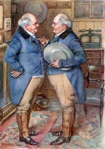 Os Irmãos Cheeryble (cor litho) de Harold Copping