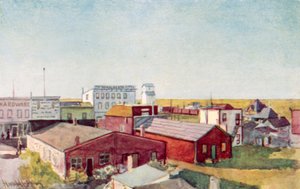 O que uma cidade de pradaria parece, um canto de Lloydminster de Harold Copping