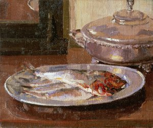 Peixe em uma placa de Harold Gilman