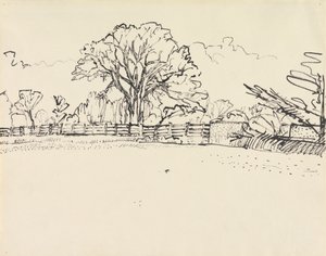 Paisagem com uma Cerca de Harold Gilman