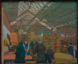 Mercado em Leeds de Harold Gilman
