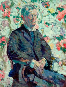 Retrato de um homem, c.1912-14 (óleo sobre tela) de Harold Gilman