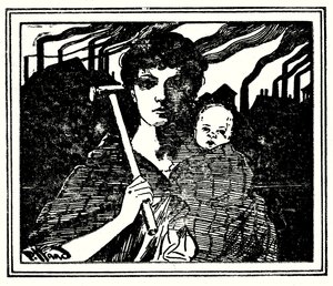 Ilustração da capa de The White Slaves of England (foto a p/b)