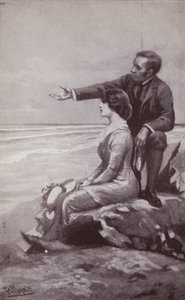 Ilustração para The Mystery Of Edwin Drood de Charles Dickens (litho) de Harold Hume Piffard