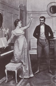 Ilustração para a Vanity Fair de William Makepeace Thackeray (litho) de Harold Hume Piffard