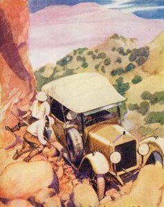 Dificuldades de condução nos trópicos (litografia a cores) de Harold Robert Millar