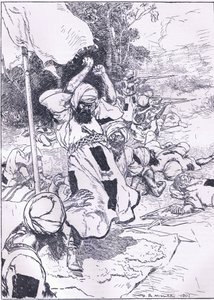 A morte do califa, ilustração deCassells História da Inglaterra, de 1900 de Harold Robert Millar