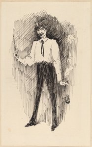 Retrato de Whistler com um pincel de Harper Pennington