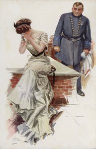 Ilustração para Quando um Homem Casar por Mary Roberts Rinehart (cor litho) de Harrison Fisher