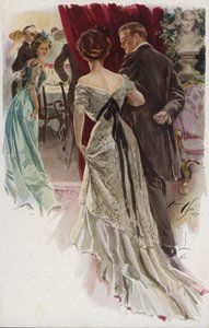 Ilustração para Quando um Homem Casar por Mary Roberts Rinehart (cor litho) de Harrison Fisher