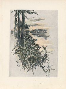 Canção de Hiawatha de Longfellow (litografia a cores) de Harrison Fisher
