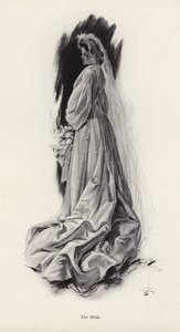 Retrato de uma noiva (litho) de Harrison Fisher