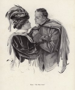 Cena de The Man Hunt (litho) de Harrison Fisher