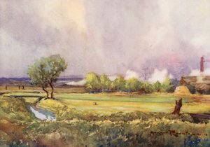 Campos de golfe: Carnoustie, "América do Sul" (litografia a cores)
