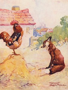 A Raposa e o Galo (cor litho)