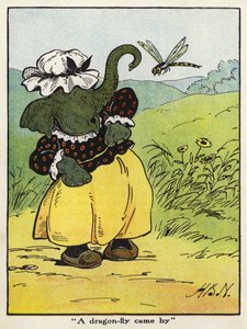 "Passou uma libélula" (cor litho) de Harry B Neilson