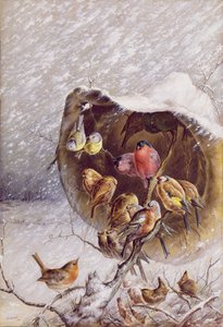 Abrigando-se da tempestade de neve, 1896 (óleo e wc)