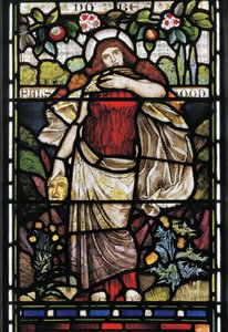 Falsidade, de Piers Ploughman, de William Langland, 1873 (vitral) de Harry Burrow