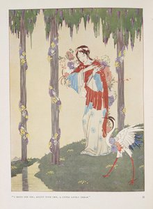 Canção do berço. "Eu trago para ti, brilhando com o orvalho,
 um pequeno sonho encantador" de Harry Clarke