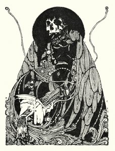 Edgar Allan Poe: Peça final (litografia) de Harry Clarke