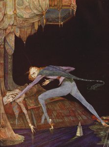 Edgar Allan Poe: Ele gritou uma vez, apenas uma vez (litografia a cores) de Harry Clarke