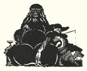 Edgar Allan Poe: O gato preto (litografia) de Harry Clarke