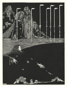 Edgar Allan Poe: O poço e o pêndulo (litografia) de Harry Clarke