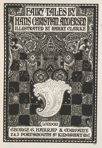 Página de rosto ilustrada, com símbolos e quadrados. de Harry Clarke