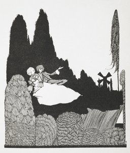 Ilustração para a história "O Mestre Gato ou o Gato das Botas". de Harry Clarke