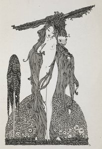 Ilustração para a história "Pele de burro". de Harry Clarke