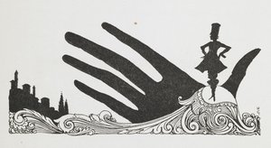Ilustração para a história "Polegarzinho". de Harry Clarke