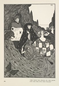 O Jardim do Paraíso. Tomou o Príncipe pela mão e conduziu-o ao seu Palácio. de Harry Clarke