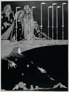 O poço e o pêndulo, c.1923 (pena & tinta) de Harry Clarke