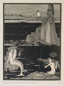 Quase! "Sozinha, naqueles rochedos - uma noite quase o fiz!"
Três sereias de Harry Clarke