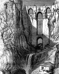 Puente Nuevo, Ronda, Espanha, século XIX.