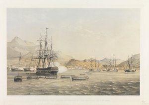 Tomada da ilha de Chusan pelos britânicos a 5 de julho de 1840 de Harry Francis Darell