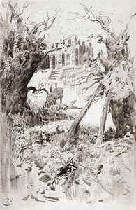 Bleak House. Ilustração de Harry Furniss para o romance Charles Dickens Bleak House, de The Testimonial Edition, publicado em 1910. de Harry Furniss