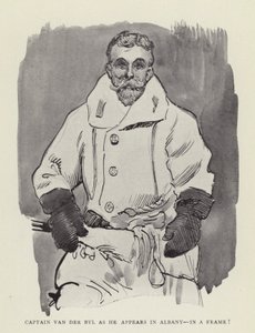 Capitão Van der Byl como ele aparece em Albany, em um quadro! de Harry Furniss