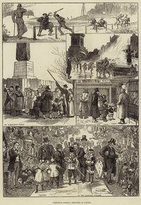 Esboços de férias de Natal em Londres